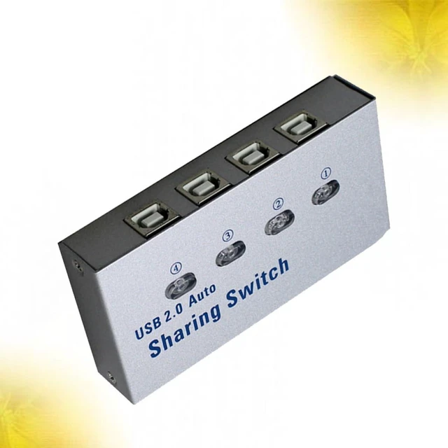 Alt view image 7 of 7 - USB 2.0 Printer Sharing Device Automatic Switcher Silver