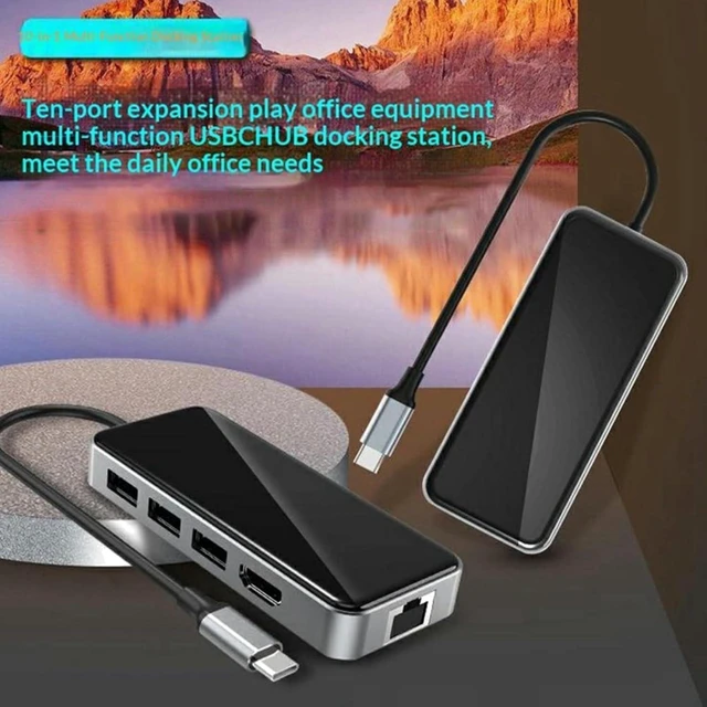 Alt view image 5 of 7 - 10 in 1 USB C Hub Docking Station