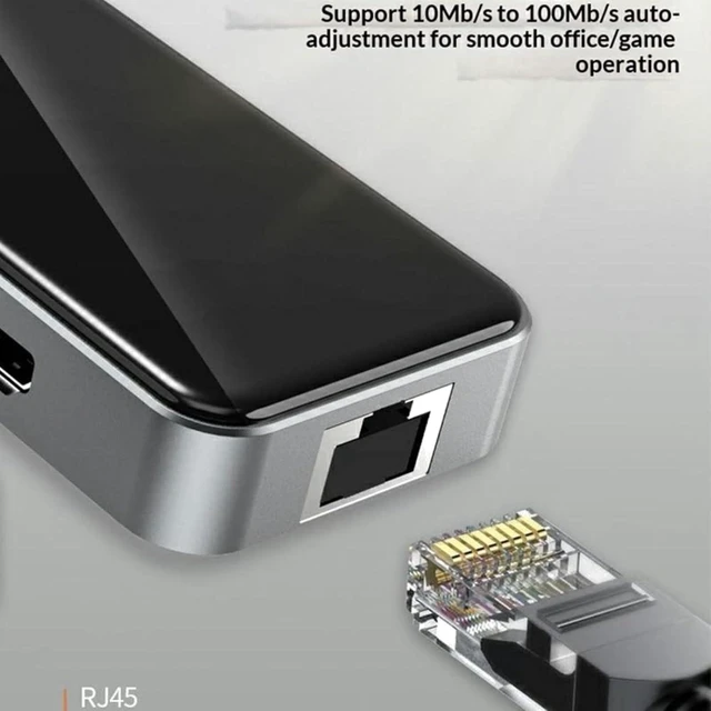Alt view image 6 of 7 - 10 in 1 USB C Hub Docking Station