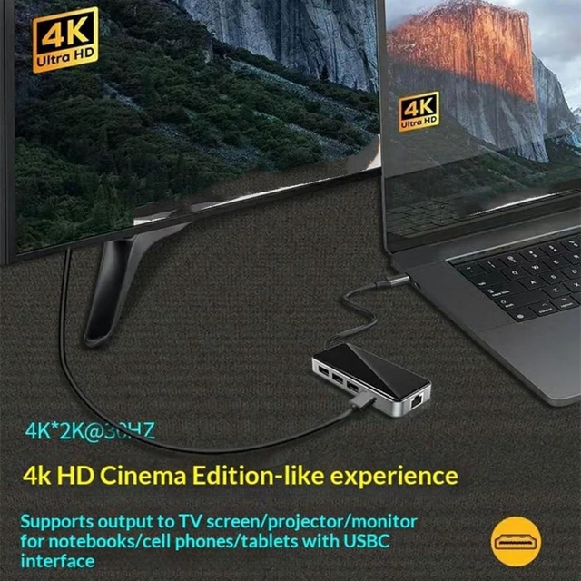 Alt view image 4 of 7 - 10 in 1 USB C Hub Docking Station