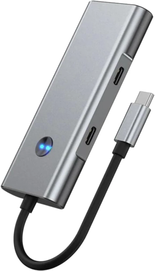 Alt view image 2 of 7 - Type-C 6-in-1 Hub One-Key Screen Off PD100W 4K HDMI 2X USB3.2 2426