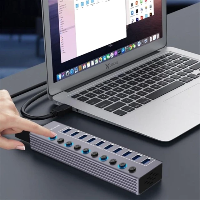 Alt view image 5 of 7 - USB 3.0 Extension HUB U310 10-in-1 USB Power Charging Station