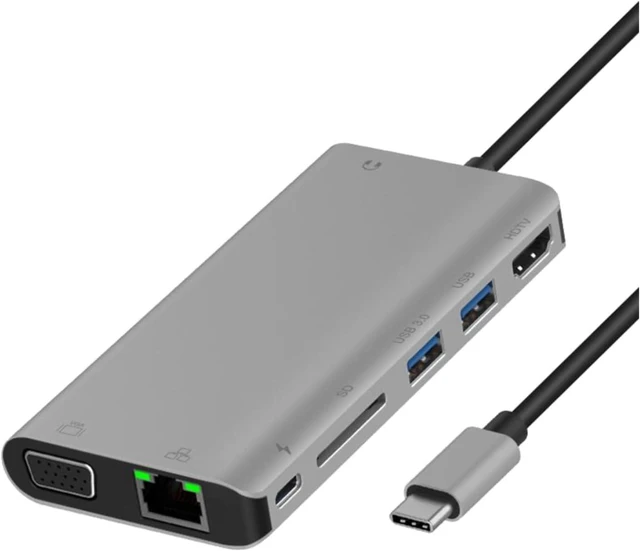 Main image of USB-C Hub 9591BD Grey Compatible with All Type-C Devices