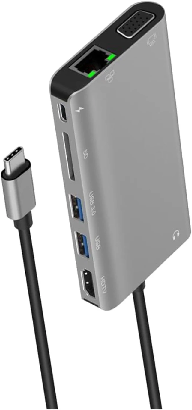 Alt view image 3 of 7 - USB-C Hub 9591BD Grey Compatible with All Type-C Devices