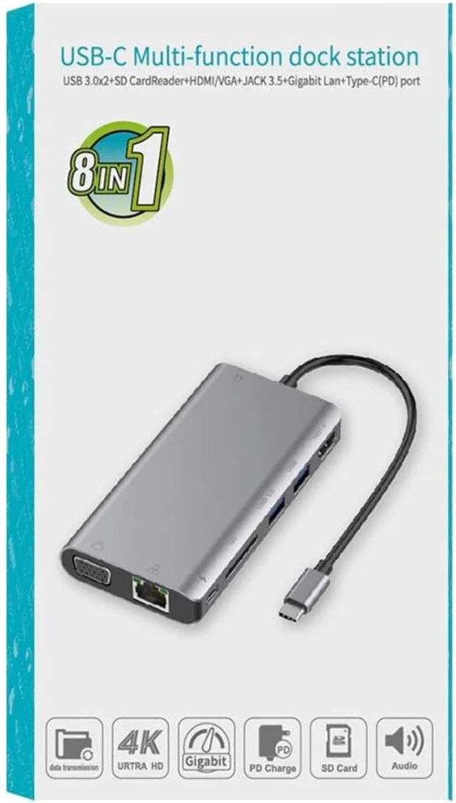 Alt view image 2 of 7 - USB-C Hub 9591BD Grey Compatible with All Type-C Devices