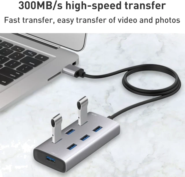 Alt view image 3 of 7 - 7 Ports USB 3.0 to USB 3.0 HUB Cable Length 80 cm