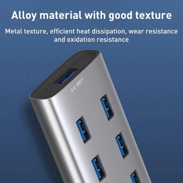 Alt view image 6 of 7 - 7 Ports USB 3.0 to USB 3.0 HUB Cable Length 80 cm
