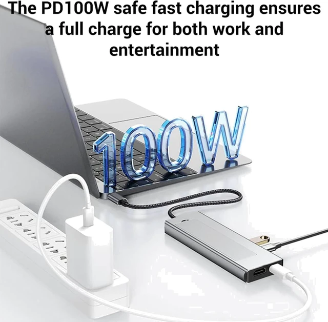 Alt view image 4 of 7 - 8 in 1 HUB USB C to M2 SSD Enclosure