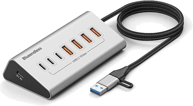 Main image of USB C 2 in 1 Port Multifunctional HUB Docking Station Gray