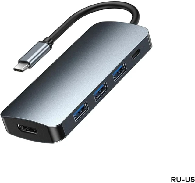 Alt view image 2 of 4 - 5 in 1 Multi Function Type C USB C HUB Docking Station Compatible with Remax RU-