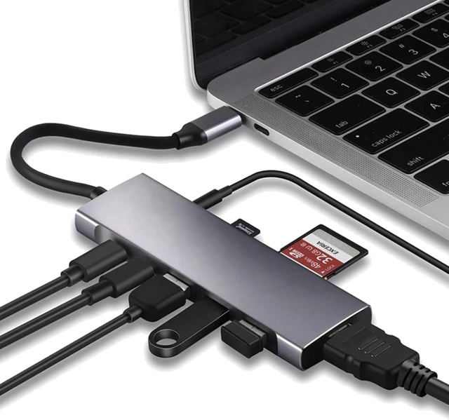 Main image of 9 in 1 USB Type C Hub HDMI 4K 30Hz USB 3.0 x3 PD SD TF Audio Hub