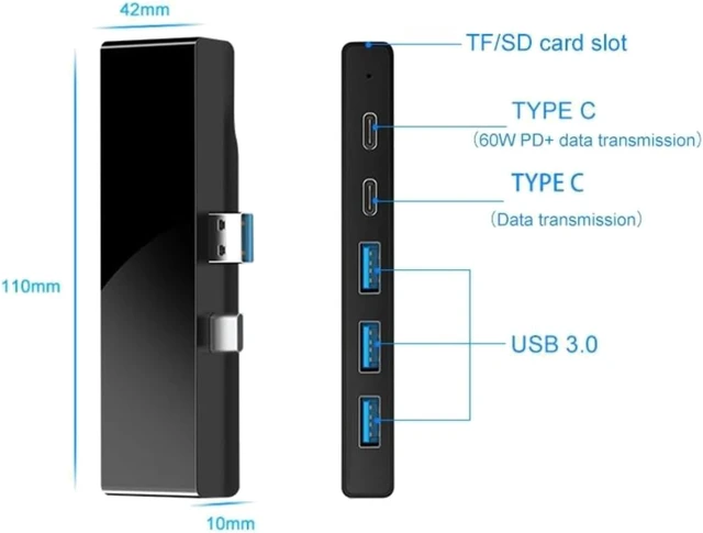 Alt view image 2 of 5 - USB Hub Adapter Compatible with Rocketek SH867