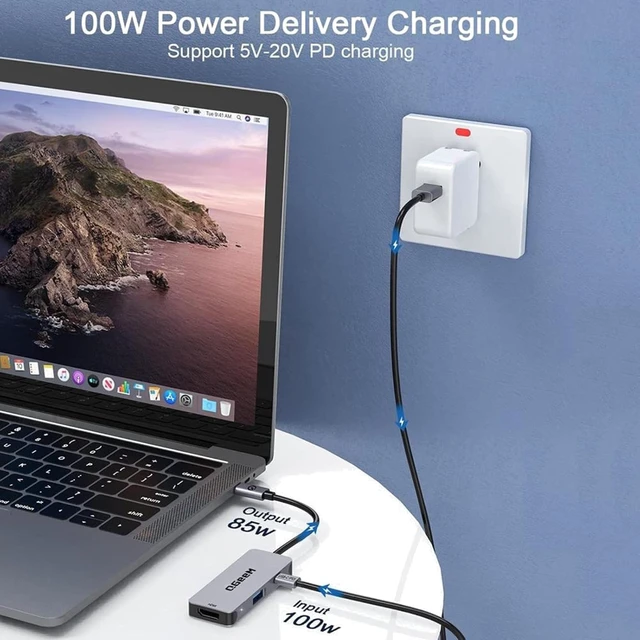Alt view image 3 of 6 - Docking Station UH03-1 USB3.0 Type C PD100W 3 in 1