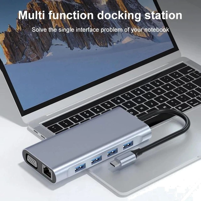 Alt view image 6 of 7 - USB C Docking Station HUB Adapter 11 in 1