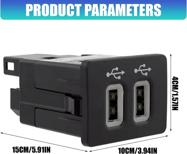 Alt view image 3 of 7 - HC3Z19A387H Vehicle Data Port Hub with Two USB-a