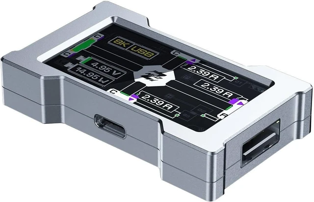 Alt view image 3 of 6 - Gaming USB Hub 2-to-3 Adapter with 8K Display, HMHUB Desk RGB Setup