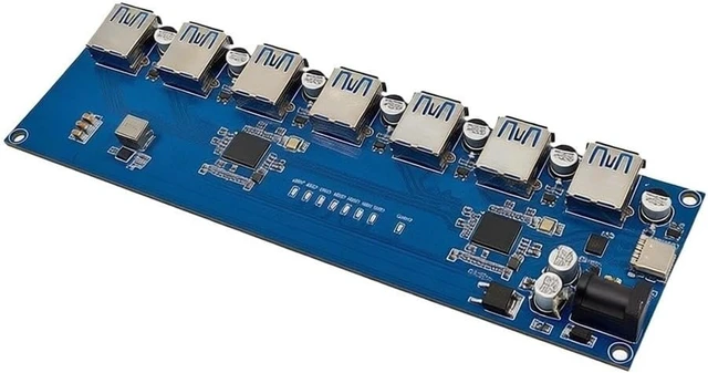 Alt view image 4 of 7 - USB 3.1 Hub Module 7-Port PCB Board Blue