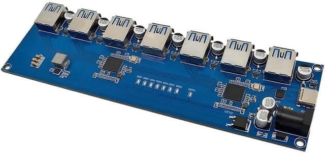Alt view image 5 of 7 - USB 3.1 Hub Module 7-Port PCB Board Blue