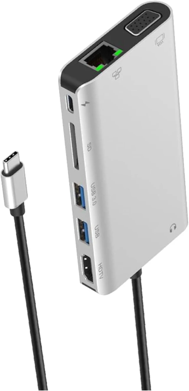 Alt view image 3 of 7 - USB-C Hub Compatible with Generic Silver