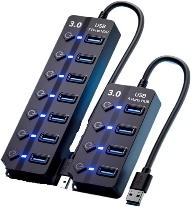 Alt view image 2 of 5 - USB 3.0 4/7 Port Multi Splitter Hub Multiple Expander Switch