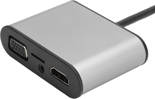 Alt view image 6 of 7 - 8 in 1 USB C Hub with 4K HDMI VGA PD Charging Compact Multiport Adapter Compatible with Type C Devices for OS X Laptops