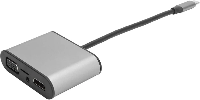 Alt view image 7 of 7 - 8 in 1 USB C Hub with 4K HDMI VGA PD Charging Compact Multiport Adapter Compatible with Type C Devices for OS X Laptops