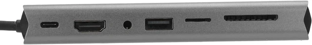 Alt view image 6 of 7 - 15 in 1 USB C Docking Station, 4K 30Hz, 10W Wireless Charging, Multiport Hub with VGA, RJ45, USB 3.0, USB 2.0, SD Card Reader, 3.5mm Audio, Grey