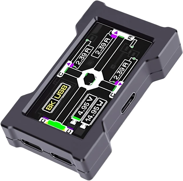 Alt view image 7 of 7 - 8K USB C Hub Docking Station with Full Color Display (Black)