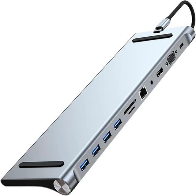 Alt view image 3 of 4 - 11 in 1 USB C Docking Station 100W PD SD/TF Hub