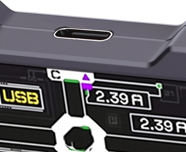Alt view image 7 of 7 - USB C Hub with Full Color Display (Black)