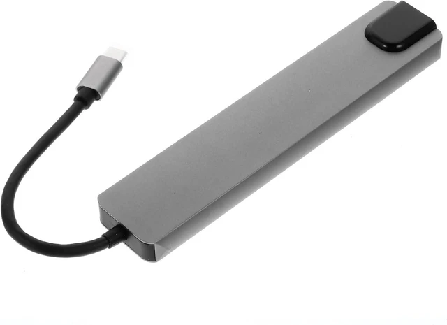 Main image of GALPADA Type-c Hub Eight-in-one Aluminum Alloy Docking Station, Silver, 4k/30hz, Pd 87w, Ethernet