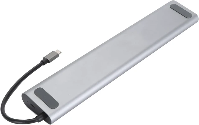 Alt view image 5 of 7 - 12 in 1 USB C Hub with 4K HDMI, VGA, 1000Mbps Ethernet, 5 USB 3.0 Ports, PD Charging, SD Card Slot, 3.5mm Audio, Aluminum Multiport Adapter for Laptop and Desktop