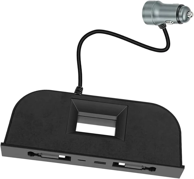 Main image of in-Car USB Hub for Center Console Slots, 12 to 24 Input, Type-C 60 Watt Output, Secondary Cable, Front Port Access, Clean Daily Driving Setup Car Charging Hub Center Console USB Dock Type
