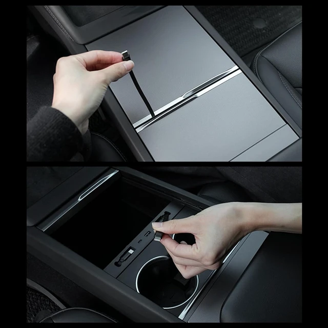 Alt view image 4 of 7 - in-Car USB Hub for Center Console Slots, 12 to 24 Input, Type-C 60 Watt Output, Secondary Cable, Front Port Access, Clean Daily Driving Setup Car Charging Hub Center Console USB Dock Type