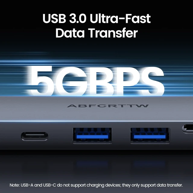 Alt view image 5 of 7 - 31.5'' USB C Hub Multiport Adapter HDMI 4K for MacBook Neo, iPad