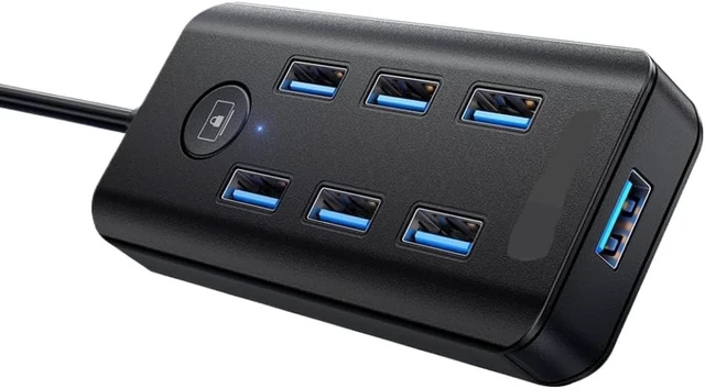 Alt view image 2 of 3 - 7-in-1 USB 3.0 Hub 5Gbps Compatible with PC Laptop