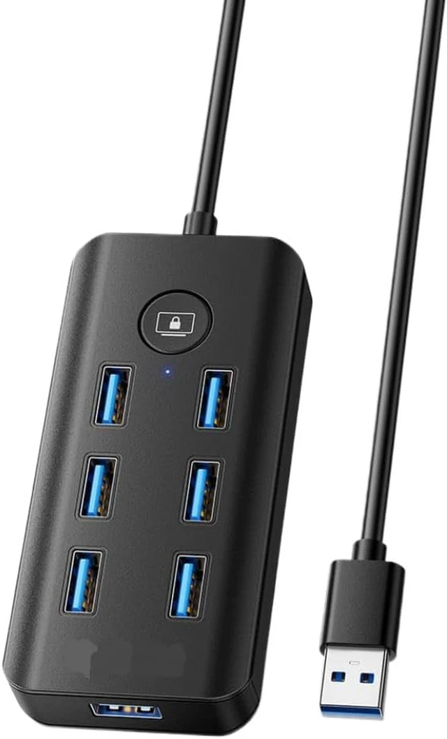 Alt view image 3 of 3 - 7-in-1 USB 3.0 Hub 5Gbps Compatible with PC Laptop