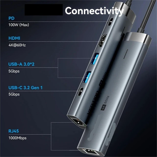 Alt view image 3 of 3 - Compatible for Type-C Hub 4K60Hz HDMI PD
