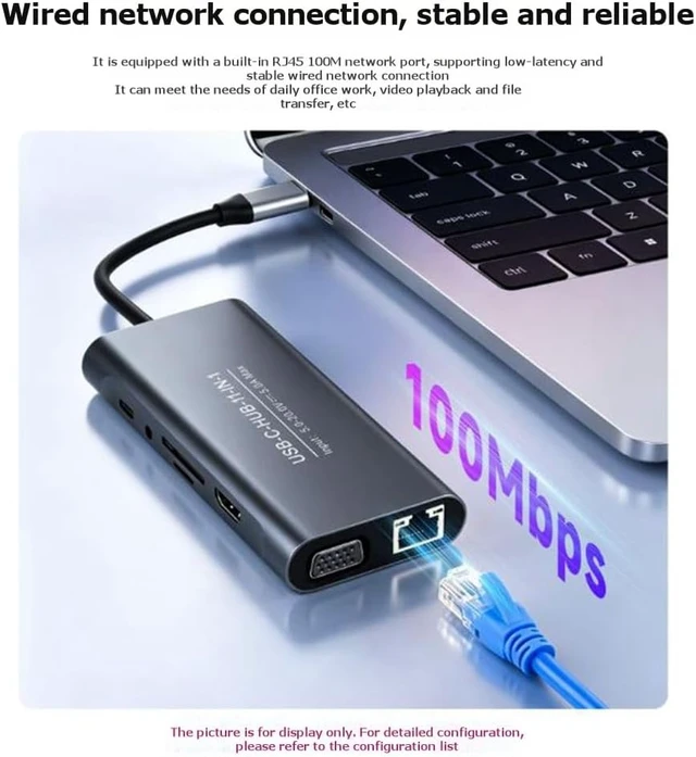 Alt view image 4 of 7 - USB C Hub Docking Station USB 3.0 Ports 5Gbps Data Transfer