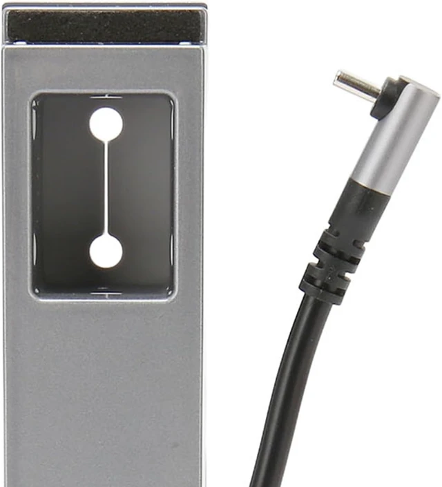 Alt view image 2 of 7 - 27W USB LED Hub for Y Center Console, Silver Fast Charging Multi Port Embedded Digital Docking Station, User Friendly Slip On Design