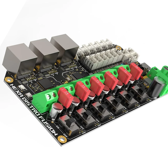 Alt view image 4 of 7 - 6-Port USB 2.0 Hub Hexa Distribution CAN2.0 Connector and 24V Power Distribution for Multiple Head Printer Hexa Distribution Modules