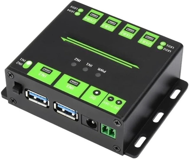 Main image of Dual-Host USB 3.0 Hub 4-Port Switching Metal Case