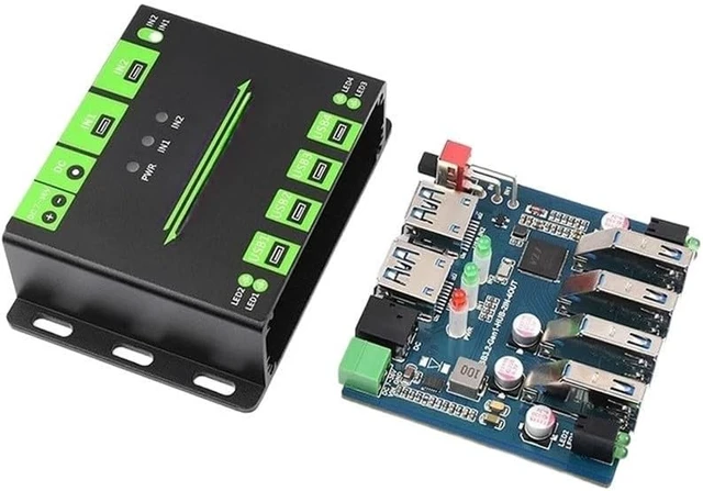 Alt view image 6 of 7 - Dual-Host USB 3.0 Hub 4-Port Switching Metal Case