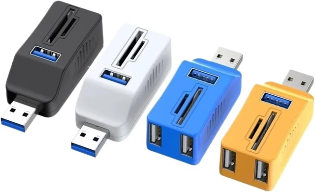 Alt view image 3 of 4 - USB3.0 HUB 5 Ports TF SD Card Reader USB Cable Splitter Extend