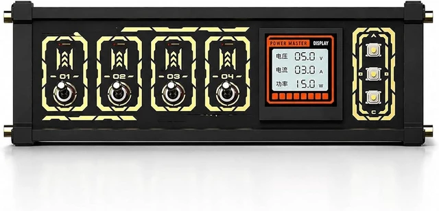 Main image of 8 Port USB Docking Station, Retro Desktop Controller with Screen Display, Share USB Devices, Independent Control, Button Switch, Custom Image, for Connecting Mice & USB Flash Drives