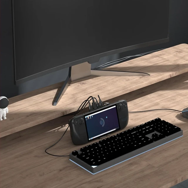 Alt view image 5 of 7 - 5 in 1 USB C Docking Station for SteamDeck Stand with 4K@60Hz Support HDMI, 100W USB Ports, Charging Dock Accessories