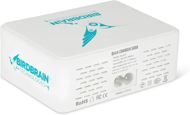 Alt view image 3 of 5 - 5-Port USB Charging Hub with Smart LCD Display for Finch Robotics