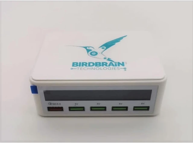 Alt view image 5 of 5 - 5-Port USB Charging Hub with Smart LCD Display for Finch Robotics