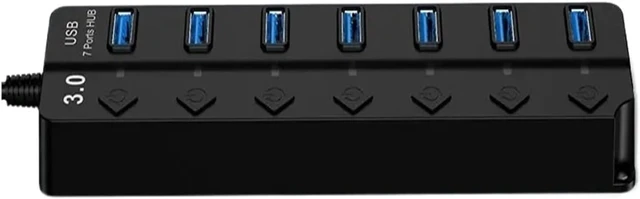 Alt view image 3 of 3 - USB Hub 3.0 HUB 2. Multi Splitter Power Adapter 4/7 Ports