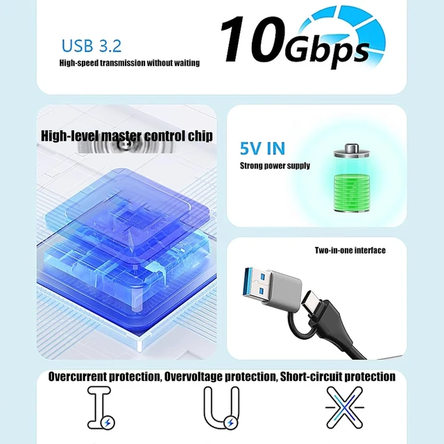 Alt view image 7 of 7 - Aluminum Alloy USB C Hubs Multiple Port Adapter USB 3.2 10Gbps SDTF Card Reader Design for Laptop Type C Hubs with SDTF Card Reader